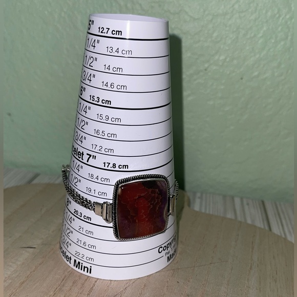 Agate gem handmade bracelet, Toggle clasp - Picture 11 of 14